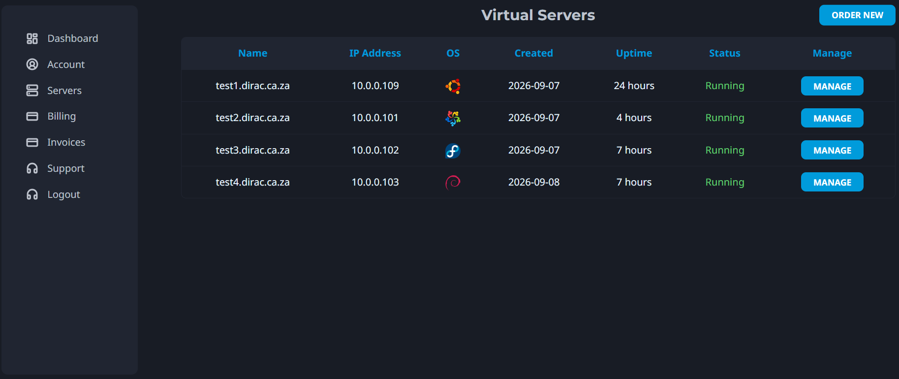 Interface servers