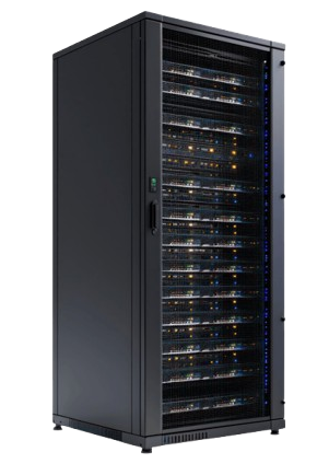 Server rack with multiple servers